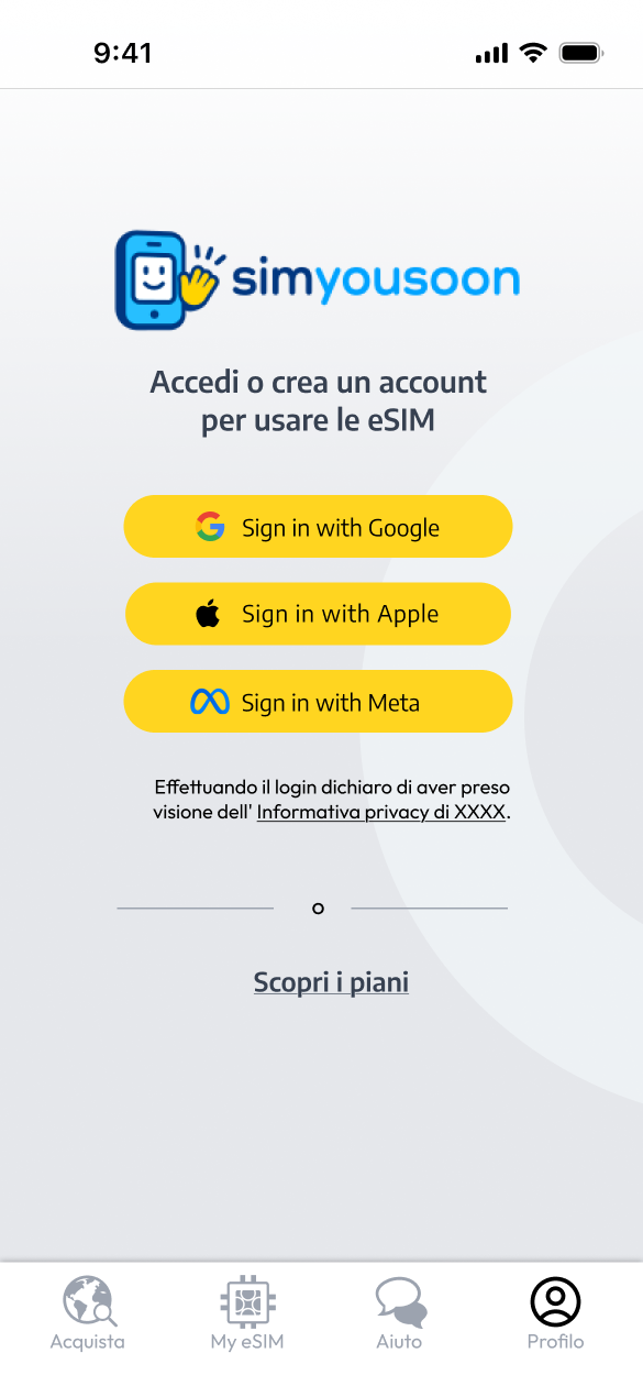 Screenshot del progetto SimYouSoon