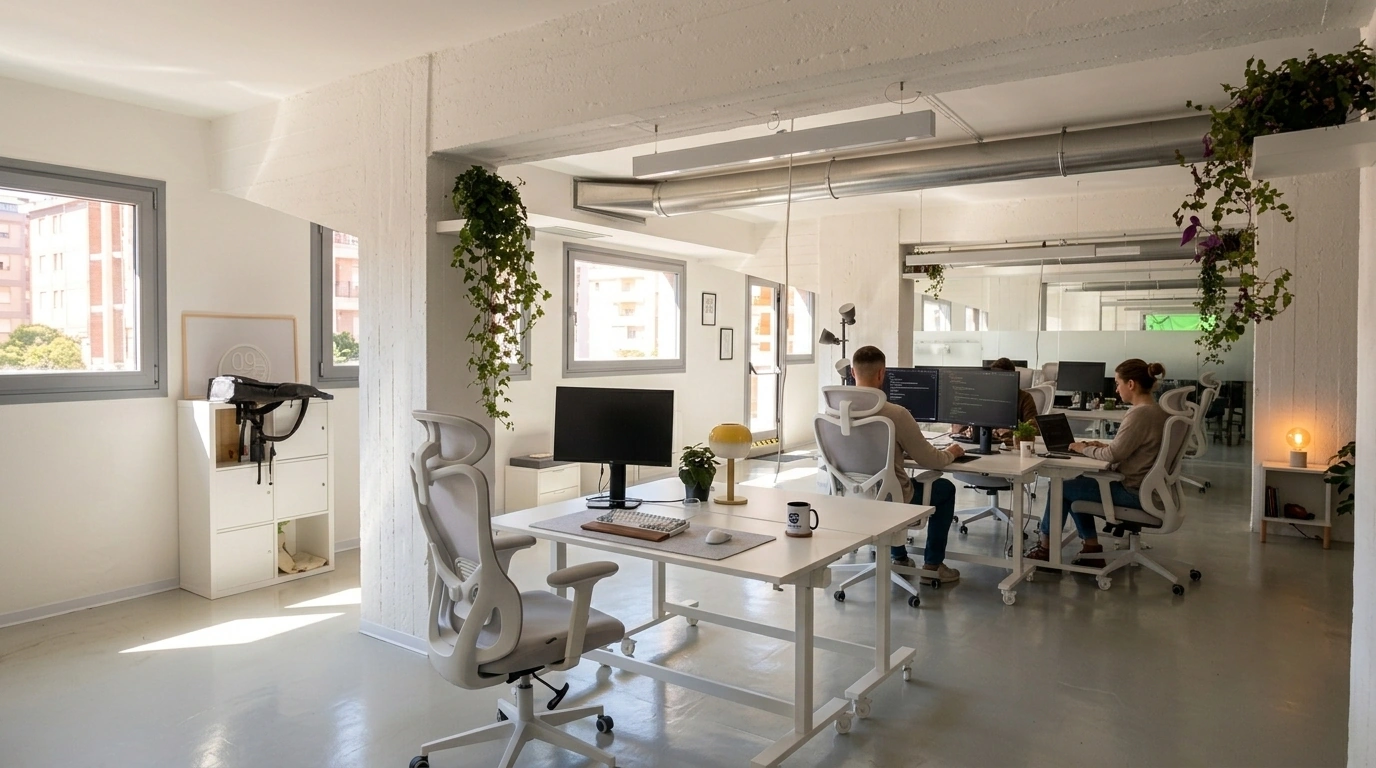 Scorcio del coworking OverSpace a Sassari